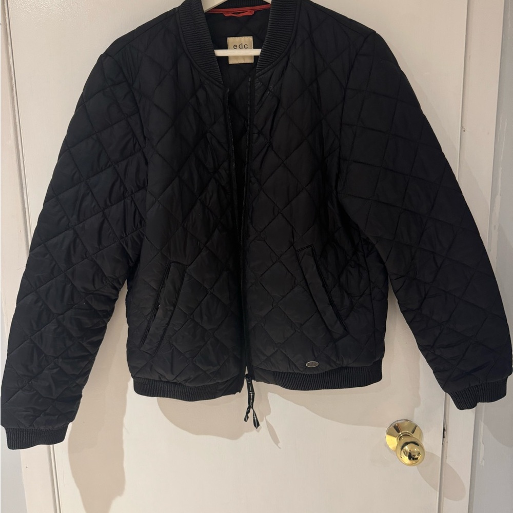 ADC Women's Black Quilted Bomber Jacket